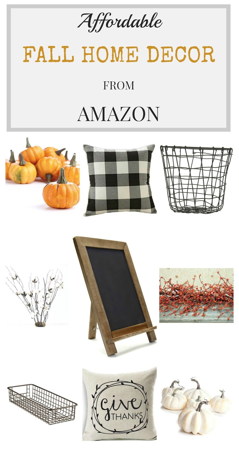 Over at Marie's Fall Decor from Amazon