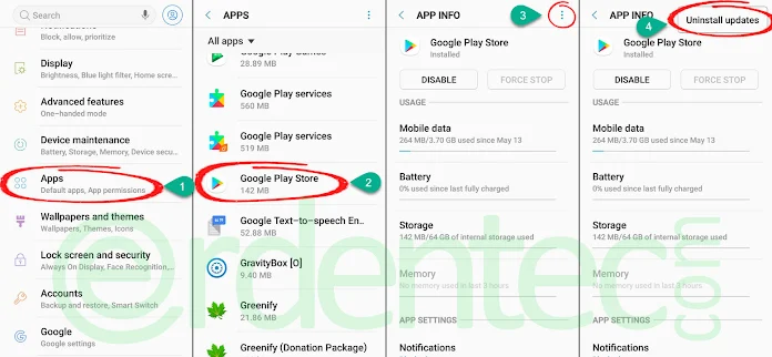 Play Store Can't Update App Error Code