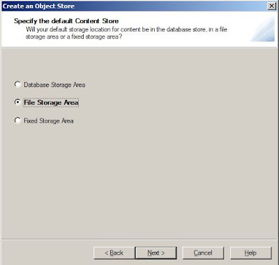 FileNet P8 Development tutorials: Creating a new Object Store in ...