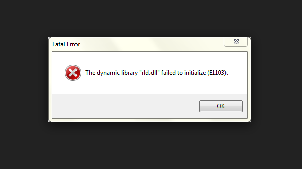 the dynamic library rld.dll failed to load the dynamic library rld.dll failed to load