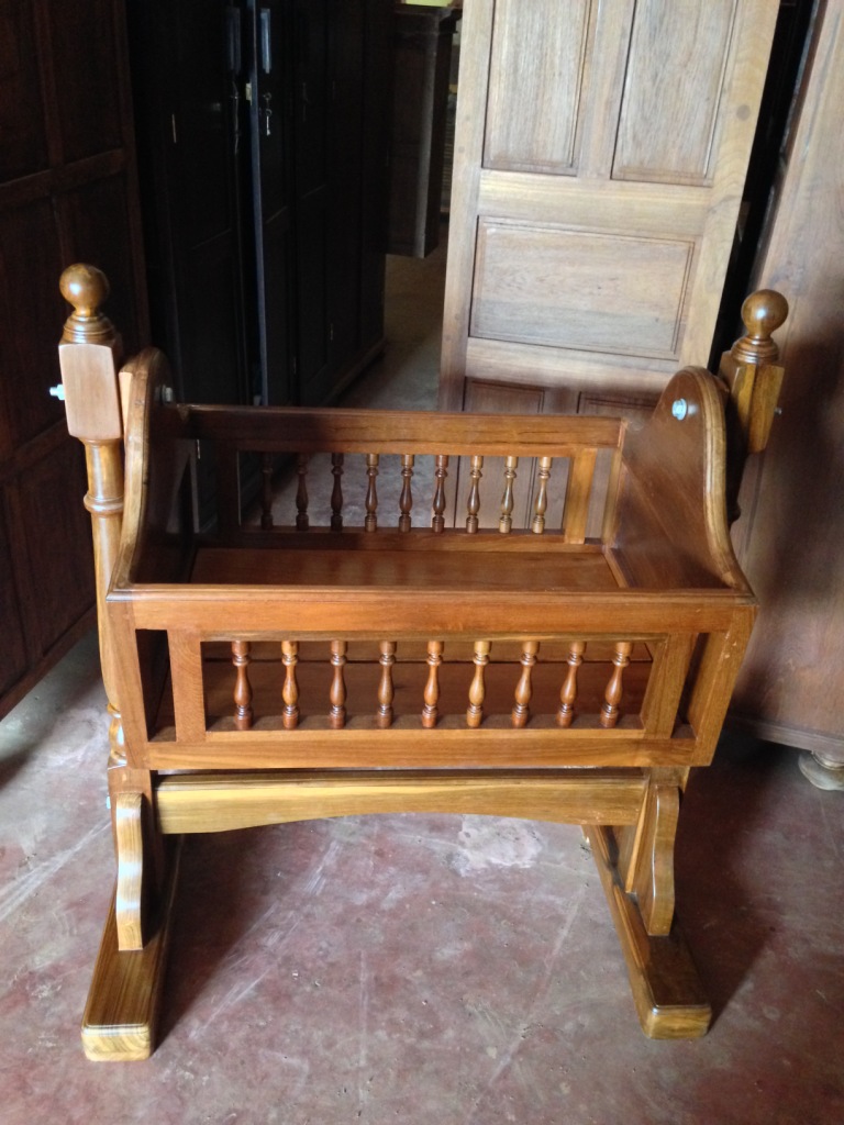 teak wood baby cradle