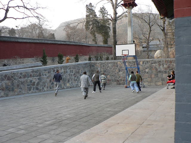 basketball game at the Shaolin Monastery in Henan