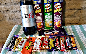 A selection of chocolate bars and snacks