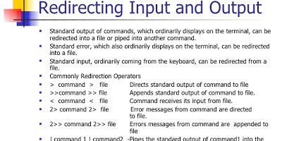 Standard stream and redirection in Unix