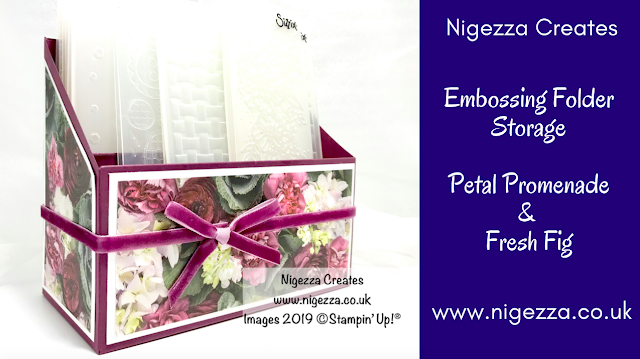 Nigezza Creates, Embossing Folder Storage Using Stampin' Up! Petal Promenade