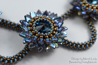 Necklace "Chrysamtheme" - beaded by PrettyNett.de