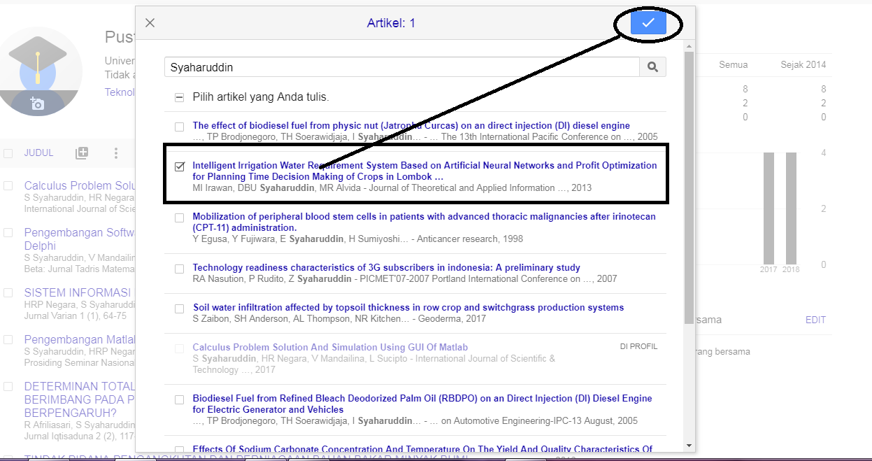 Cara menambahkan dan menghapus jurnal paper tulisan ke google scholar