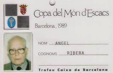 Pase de entrada libre a la Copa del Mundo de Ajedrez de 1989 para Ángel Ribera