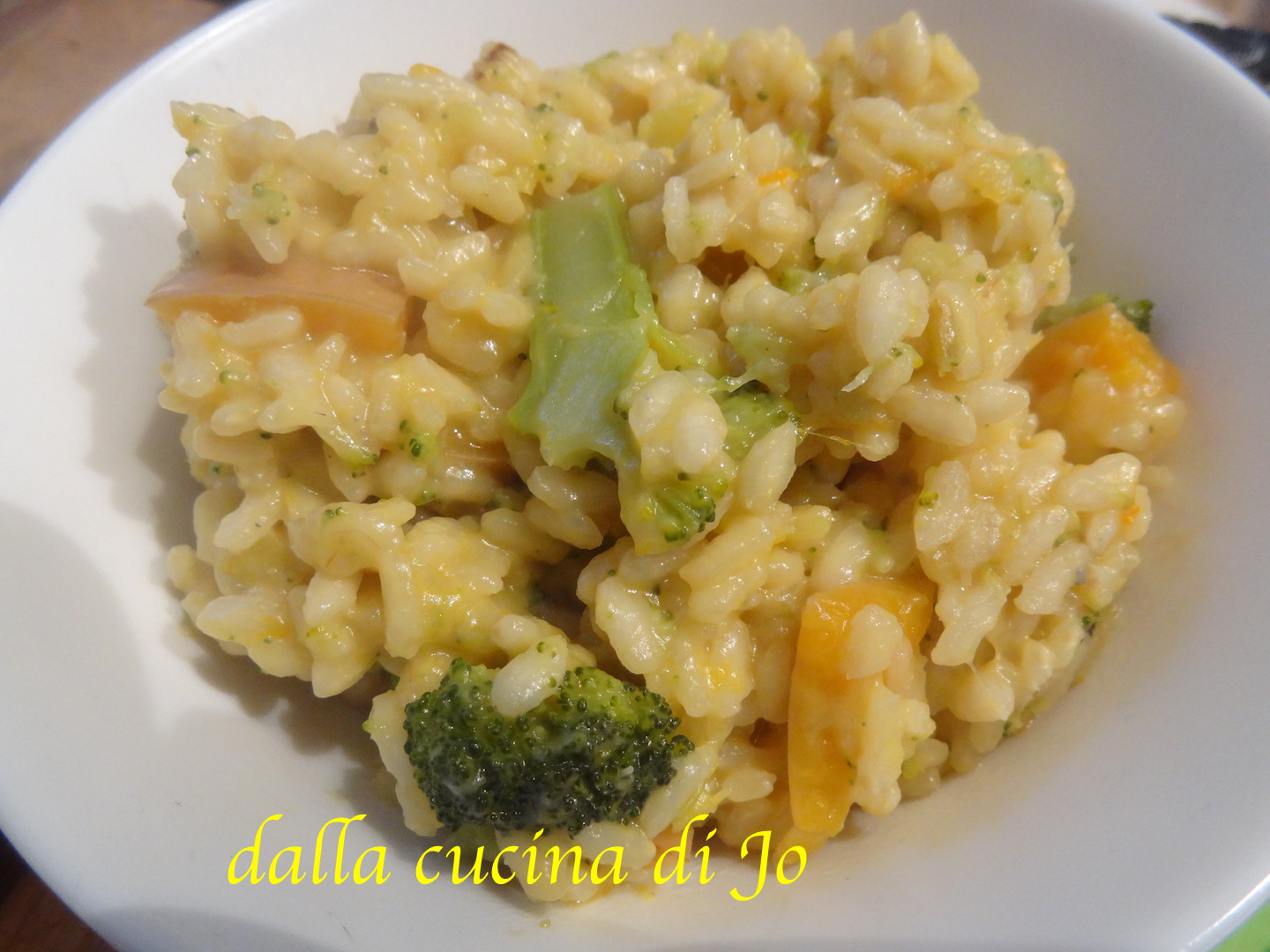 ''dalla cucina di Jo'' Risotto zucca e broccoli, con zola piccante