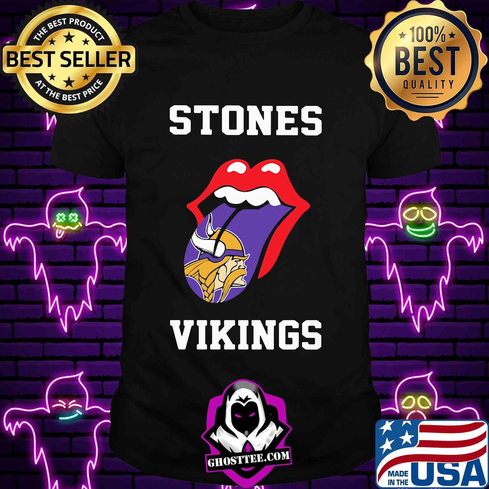 The Rolling Stones Minnesota Vikings shirt