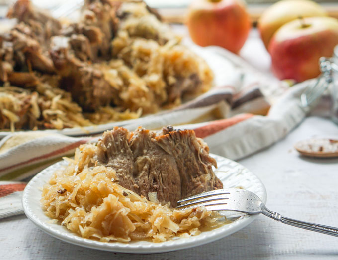 INSTANT POT PORK ROAST WITH SAUERKRAUT (SLOW COOKER RECIPE + GIVEAWAY