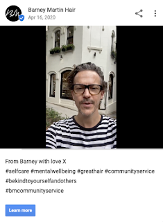 A screenshot of Barney in a video on his Google My Business profile