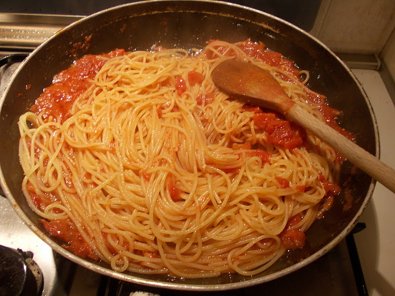spaghetti alle canocchie