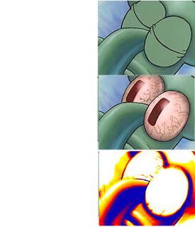 Polosan meme spongebob dan patrick 130 - mata squidward terbelalak