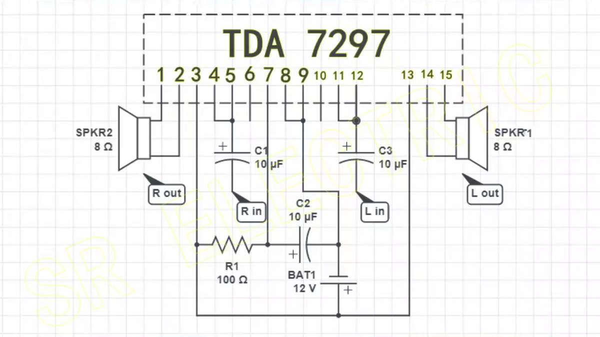 Hight Bass Amplifier Stereo using TDA7297SA - How to Make Amplifier Usi...