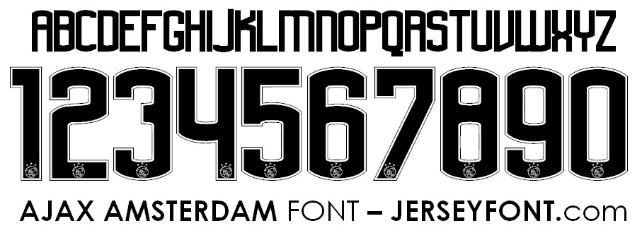 football jersey number font