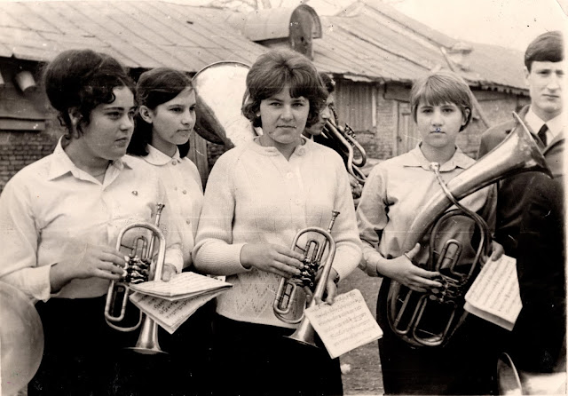 Учасники духового оркестру Лохвицького педагогічного училища (1969)