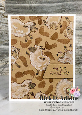 Simple Sunday project using the Counting Sheep Sale-A-Bration 2 Stamp Set by Rick Adkins