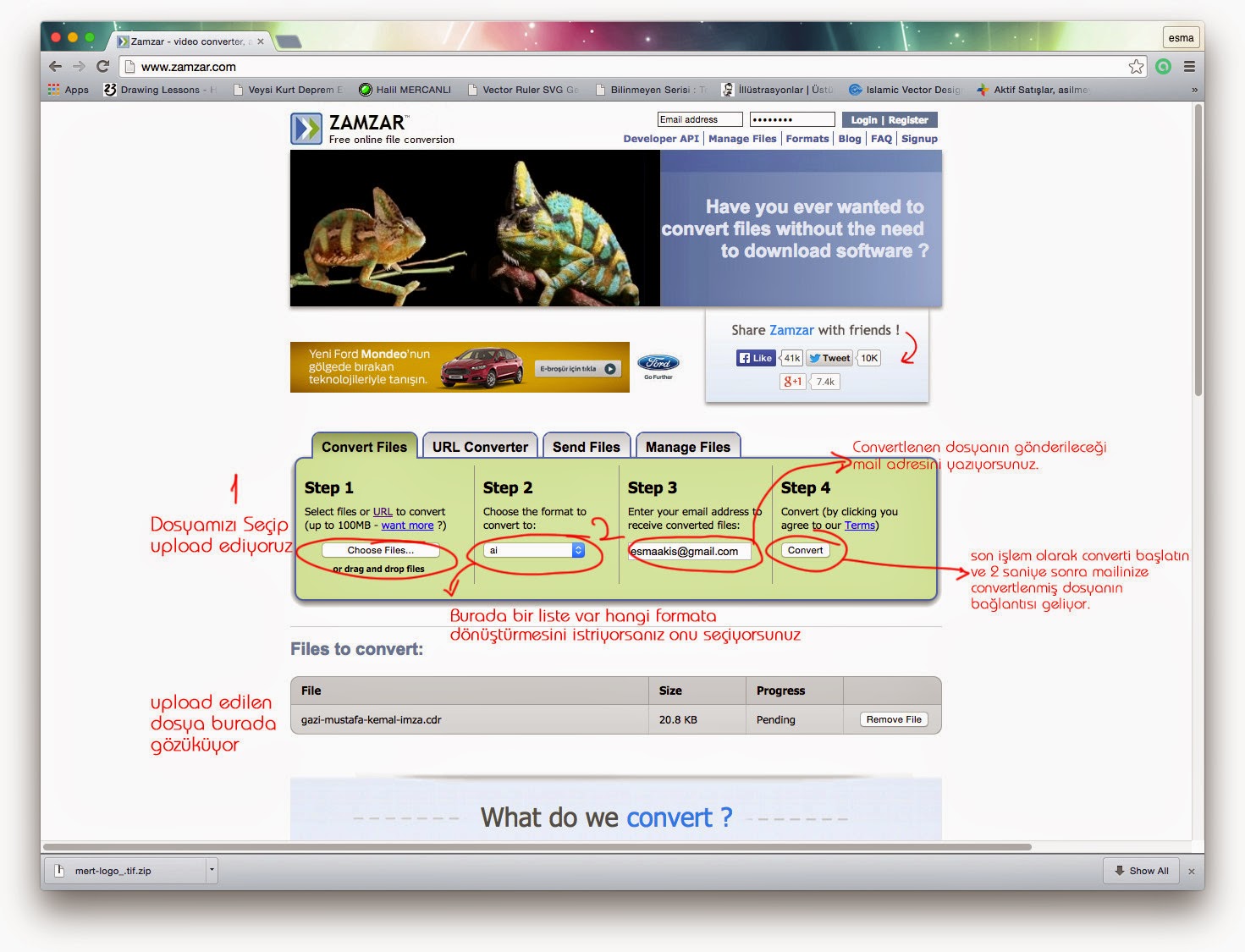 CDR dosyalarını EPS &amp; AI dönüştürme cdr to eps convert
