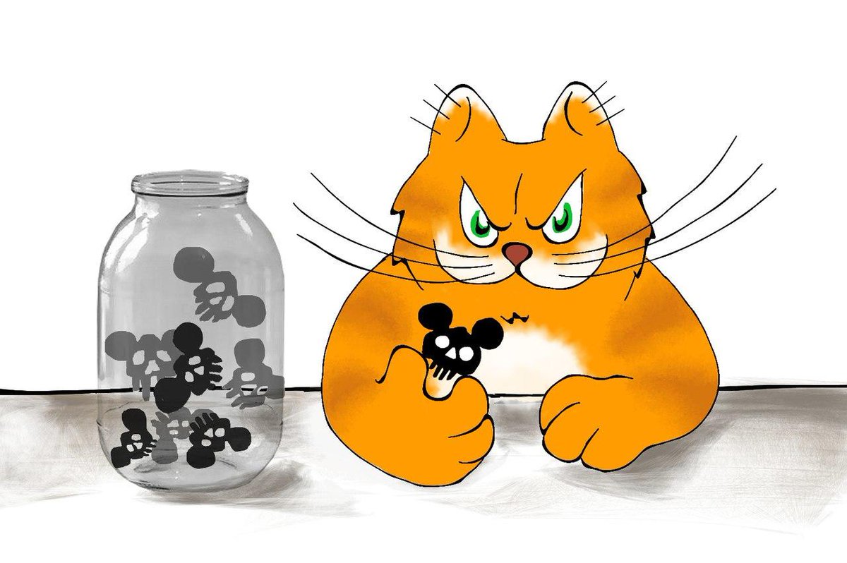 Котик в банке рисунок