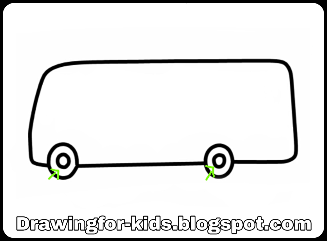 How to draw a Bus step by step for kids and beginners