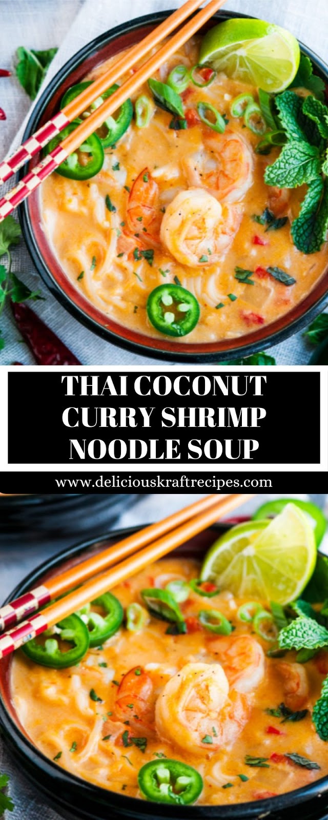 THAI COCONUT CURRY SHRIMP NOODLE SOUP