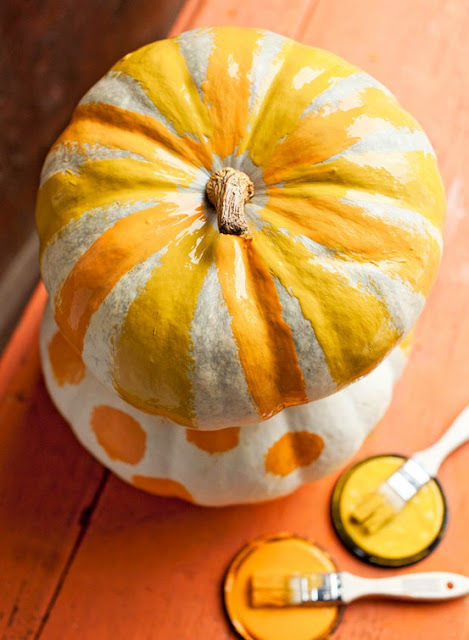 The French Tangerine: ~ cream colored pumpkins
