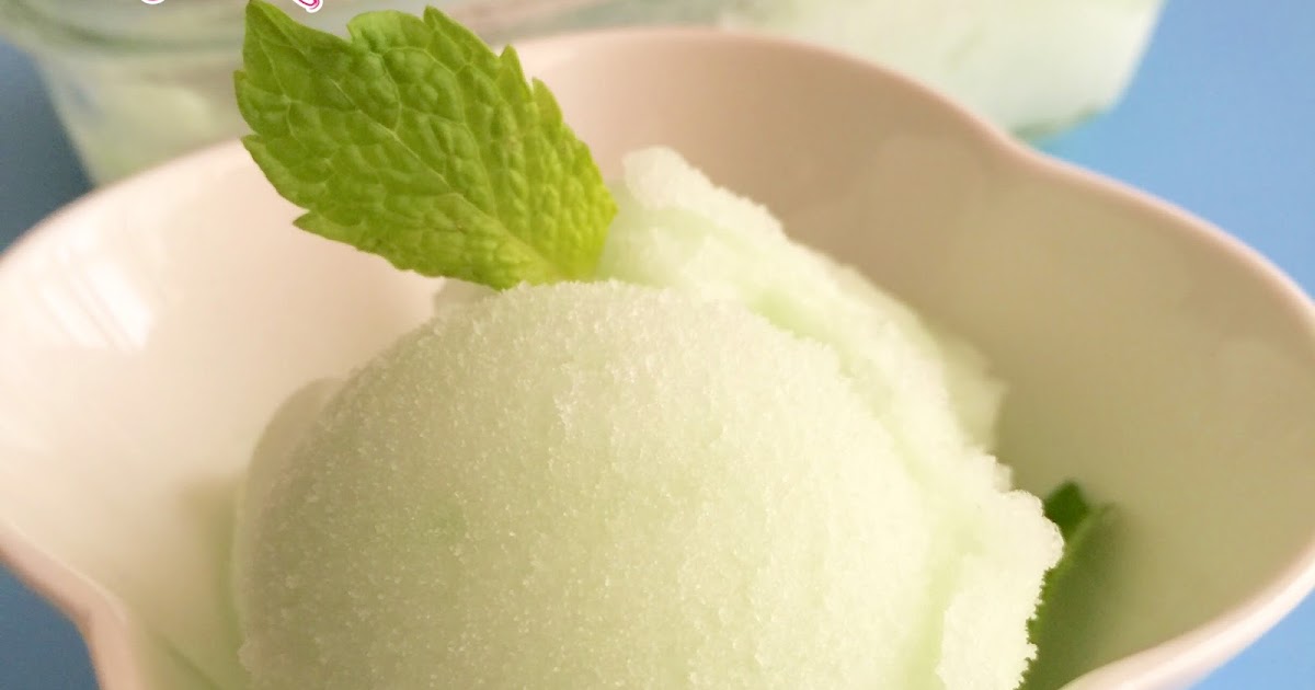 Miki's Food Archives Fresh Mint Sorbet (no churn/ no ice cream maker