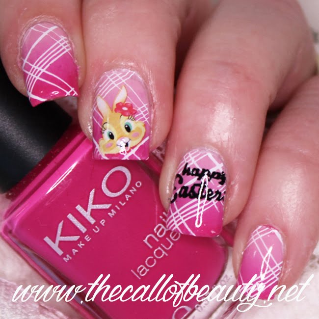 Easter Plaid Nail Art