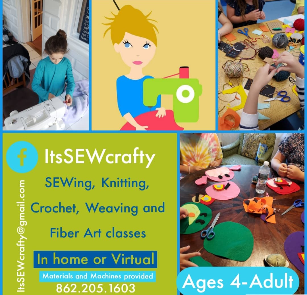 It's SEW Crafty Beginner Knitting and Crochet Lessons ages 8Adult Fall/Winter 2020