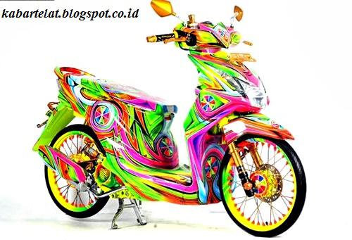 Gambar Modifikasi Motor Honda Beat FI Velg 17 Velg 14