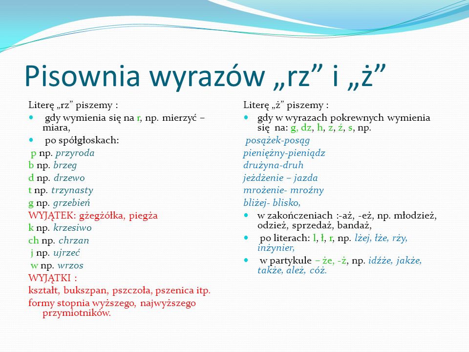 Wyrazy Z Z Z Kropka Polski na 102: rz i ż - J.