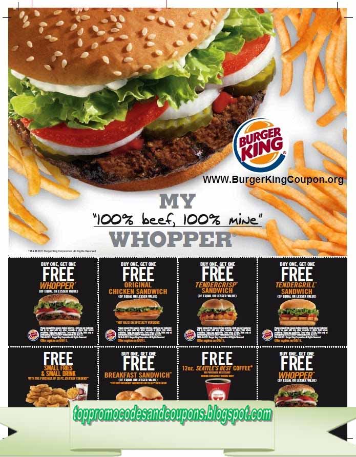 Free Promo Codes and Coupons 2023: Burger King Coupons