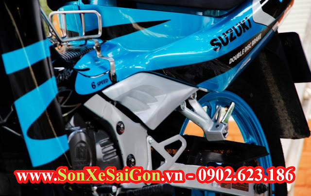 Mẫu Sơn xe Xipo phối màu xanh đen cực đẹp - SƠN XE SÀI GÒN