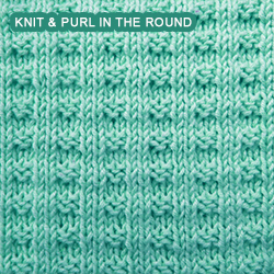 Double Broken Rib - knitting in the round