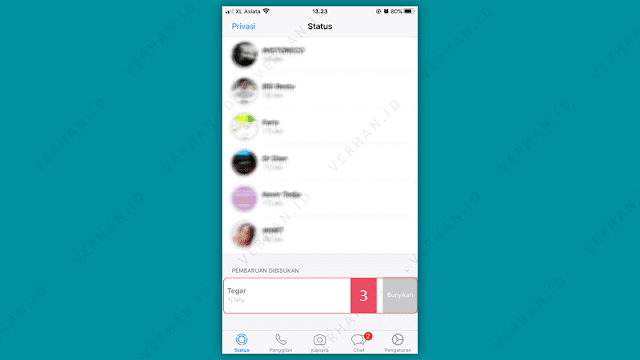 bunyikan status whatsapp