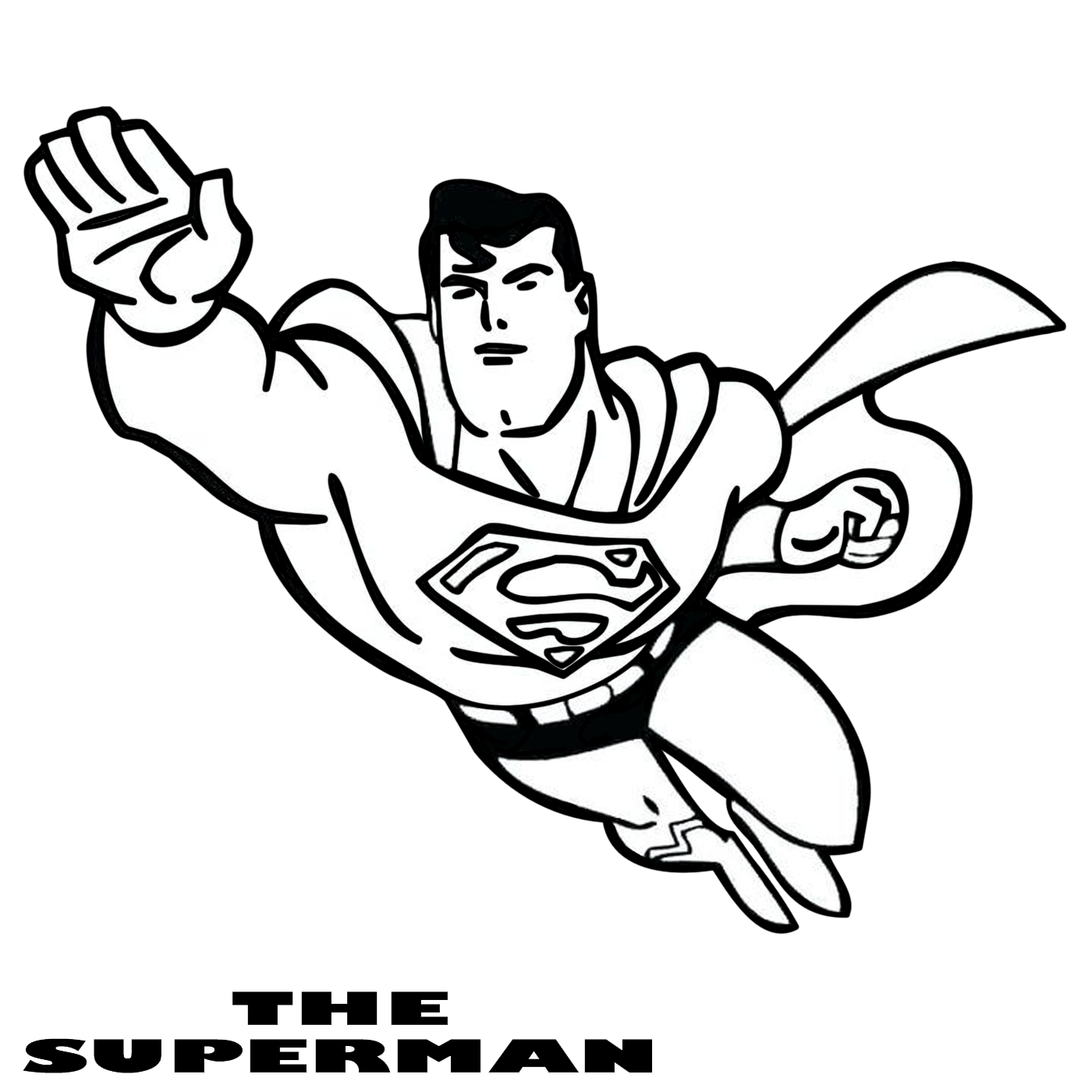 Superman Coloring Page | Superman Drawing/Coloring | Cartoon Photo