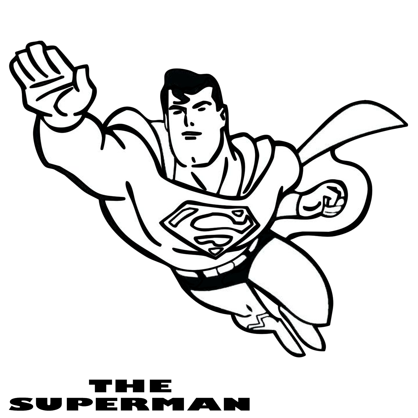 Superman Coloring Page | Superman Drawing/Coloring | Cartoon Photo ...
