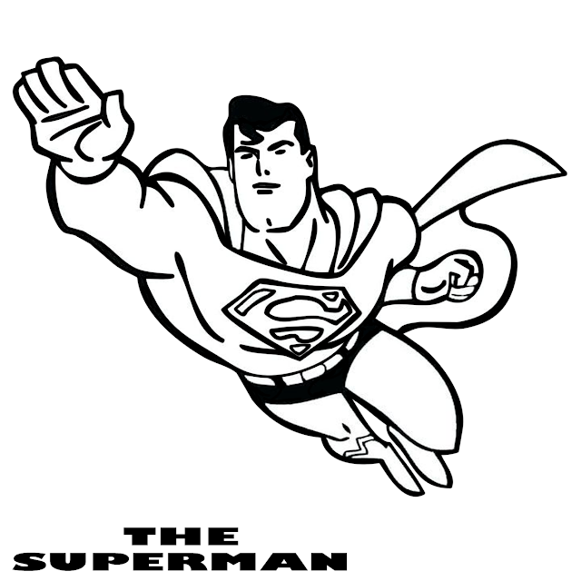Superman Coloring Page | Superman Drawing/Coloring | Cartoon Photo ...