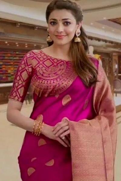 Kajal Agarwal Classy Silk Blouse Kajal Agarwal Classy Silk Blouse