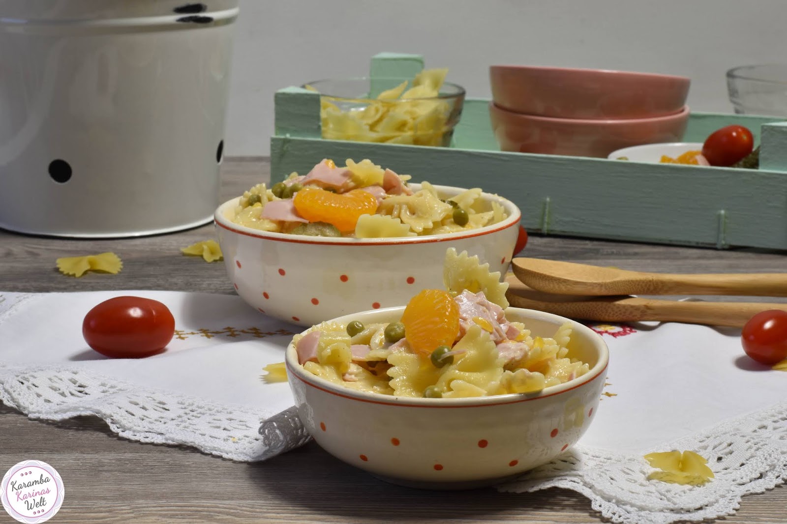 KarambaKarina&amp;#39;s Welt: Fruchtiger Nudelsalat mit Mandarinen und Schinken