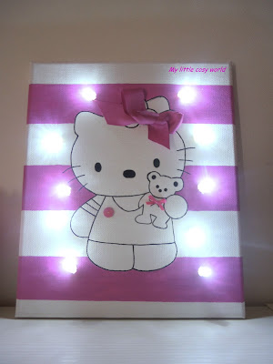 Hello Kitty φωτιζόμενος καμβάς