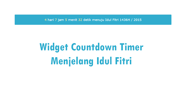 Widget Countdown Timer Menjelang Idul Fitri