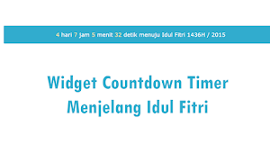 Widget Countdown Timer Menjelang Idul Fitri