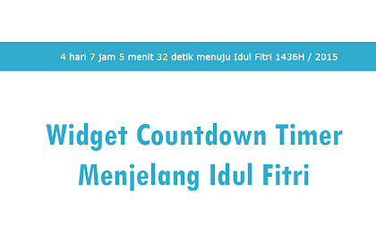Widget Countdown Timer Menjelang Idul Fitri