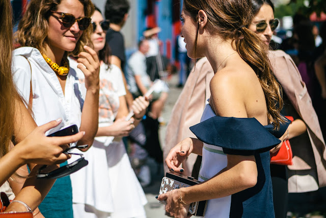 Gala Gonzalez wearing Delpozo during NYFW