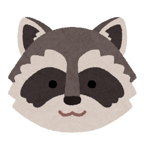 アライグマの顔のイラスト かわいいフリー素材集 いらすとや