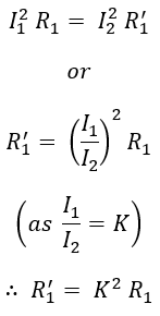 Equivalent Resistance of Transformer Winding - Formula