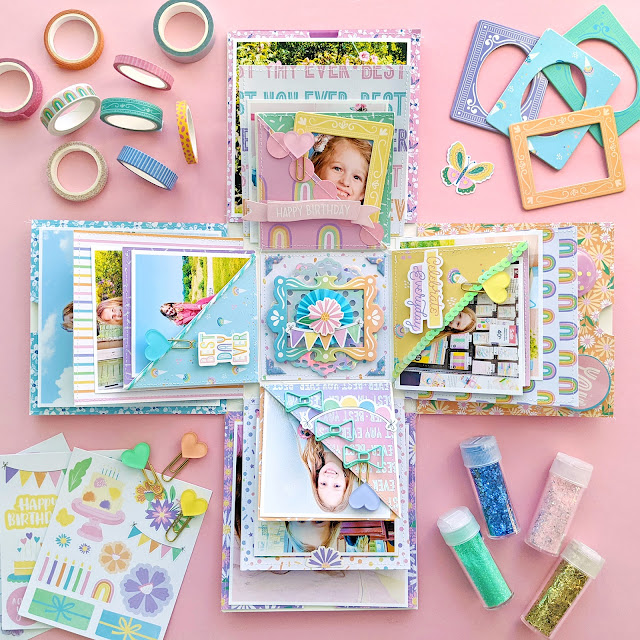 Birthday Memory Explosion Box Zoom Class with Michaels Paige Taylor Evans