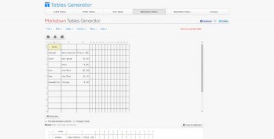 Herramientas gratuitas de generación de tablas en línea